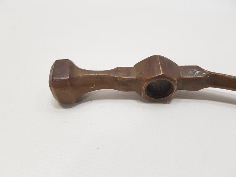 OSMANLICA DAMGALI BRONZ DERVİŞ TEBERİ 