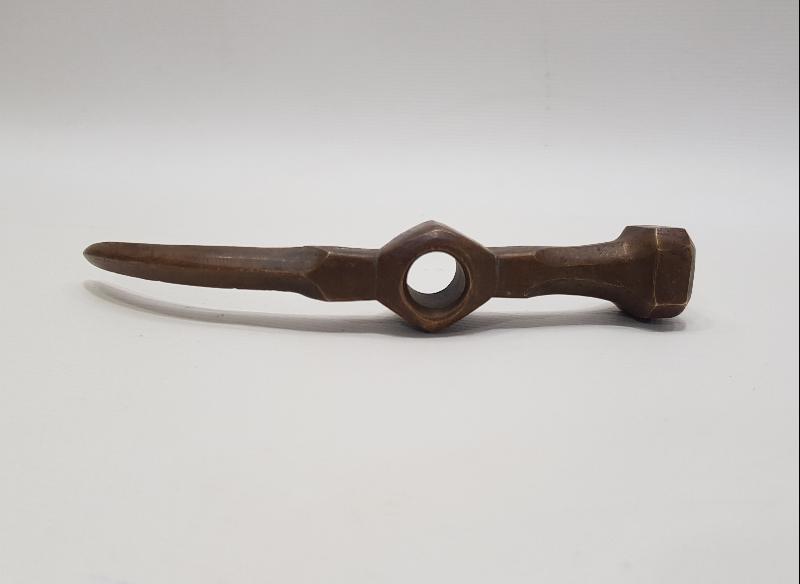 OSMANLICA DAMGALI BRONZ DERVİŞ TEBERİ 