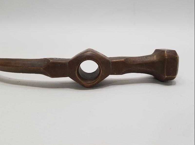 OSMANLICA DAMGALI BRONZ DERVİŞ TEBERİ 