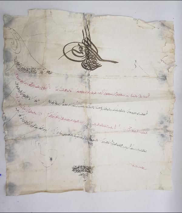 SULTAN ABDÜLHAMİD HAN DÖNEMİ EL YAZMA BERAT