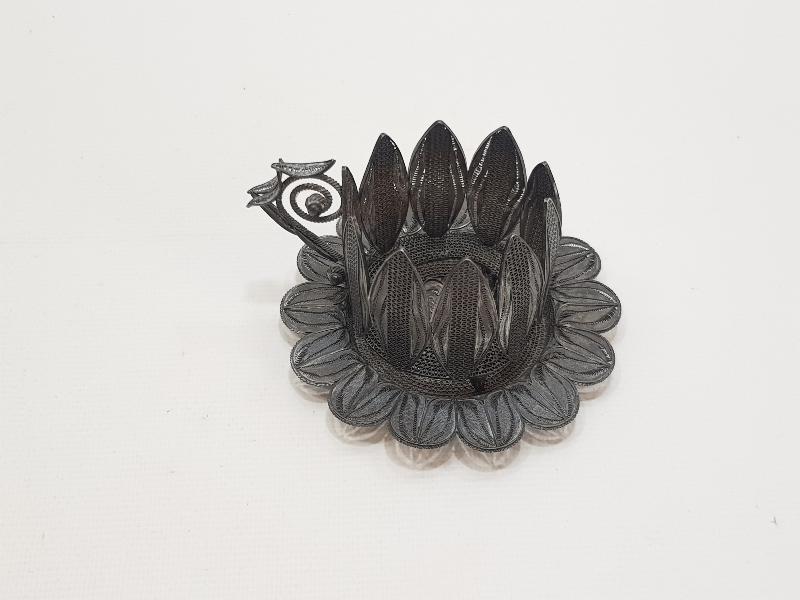 TELKARİ GÜMÜŞ FİNCAN ZARFI VE ALTLIĞI 