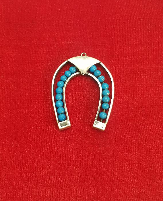 ANTİKA NAL FORMLU GÜMÜŞ ŞANS KOLYESİ 