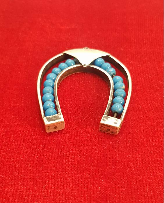 ANTİKA NAL FORMLU GÜMÜŞ ŞANS KOLYESİ 