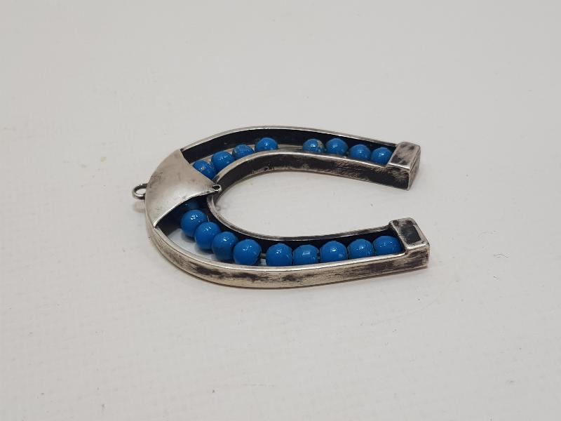 ANTİKA NAL FORMLU GÜMÜŞ ŞANS KOLYESİ 