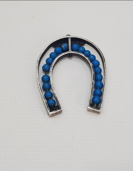 ANTİKA NAL FORMLU GÜMÜŞ ŞANS KOLYESİ 