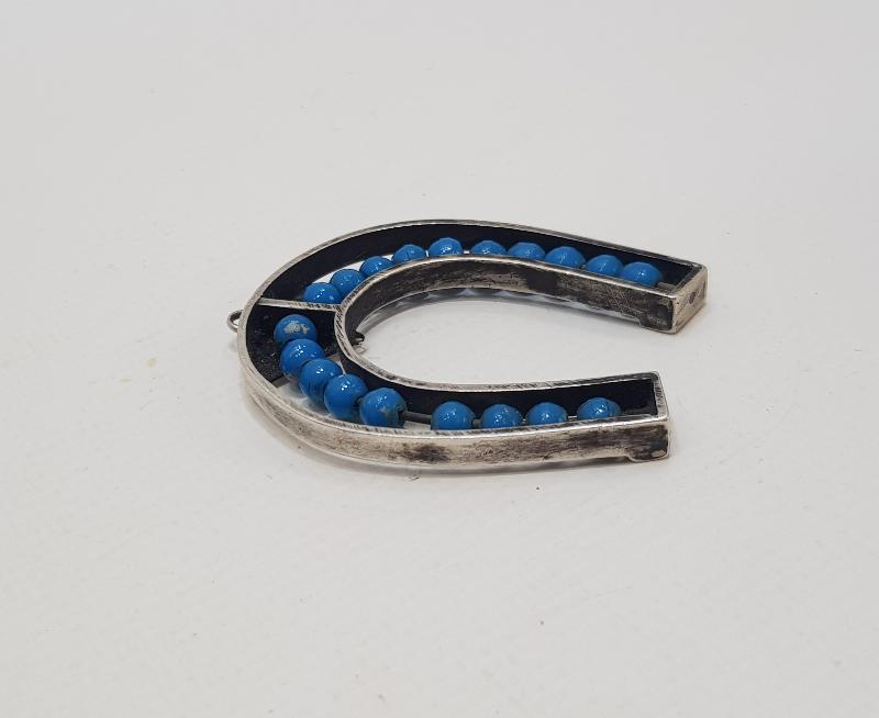 ANTİKA NAL FORMLU GÜMÜŞ ŞANS KOLYESİ 