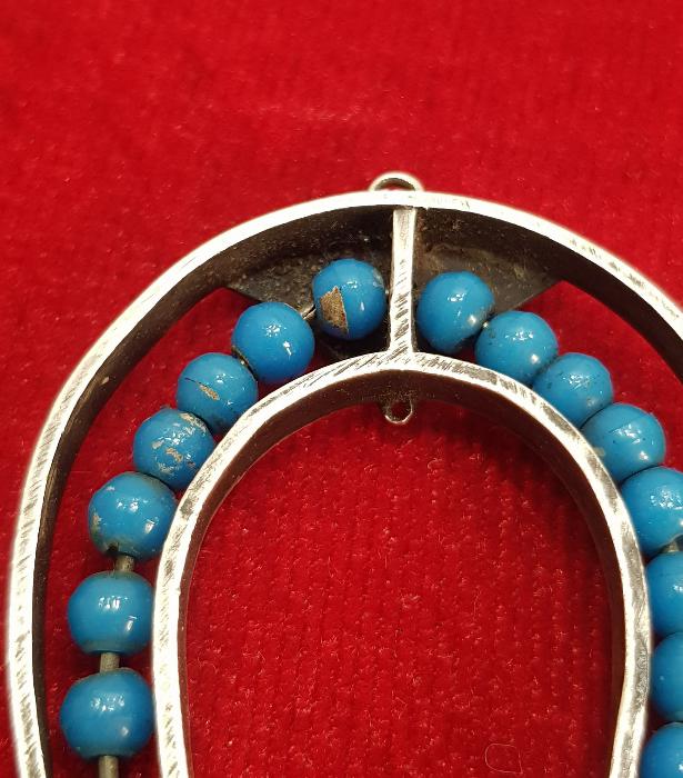 ANTİKA NAL FORMLU GÜMÜŞ ŞANS KOLYESİ 