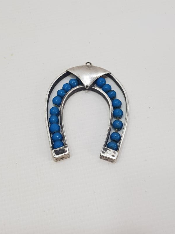 ANTİKA NAL FORMLU GÜMÜŞ ŞANS KOLYESİ 