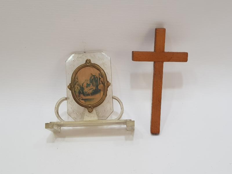 1950'LERDEN İKİ ADET HIRİSTİYAN OBJE