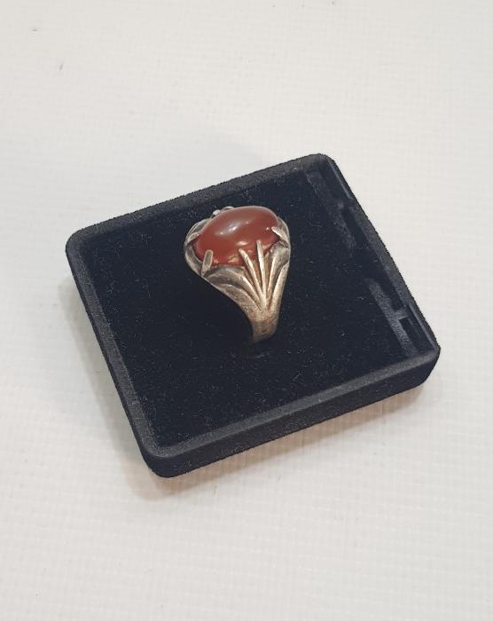 ANTİKA AKİK TAŞLI GÜMÜŞ YÜZÜK