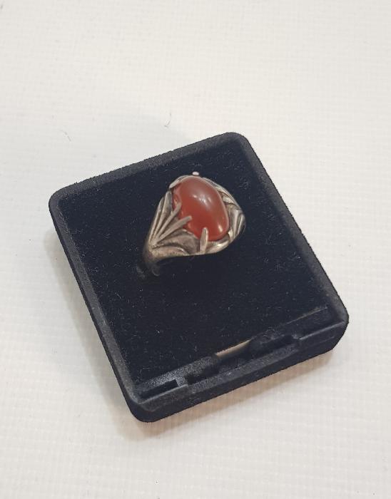 ANTİKA AKİK TAŞLI GÜMÜŞ YÜZÜK