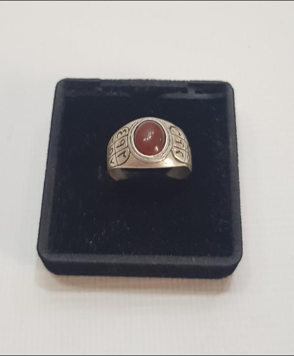 OSMANLI DÖNEMİ AKİK TAŞLI, EBCEDLİ ÜMÜŞ TILSIM YÜZÜK