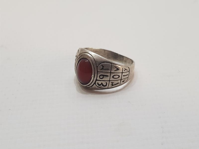 OSMANLI DÖNEMİ AKİK TAŞLI, EBCEDLİ ÜMÜŞ TILSIM YÜZÜK