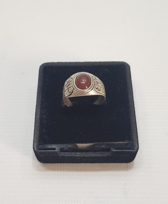 OSMANLI DÖNEMİ AKİK TAŞLI, EBCEDLİ ÜMÜŞ TILSIM YÜZÜK