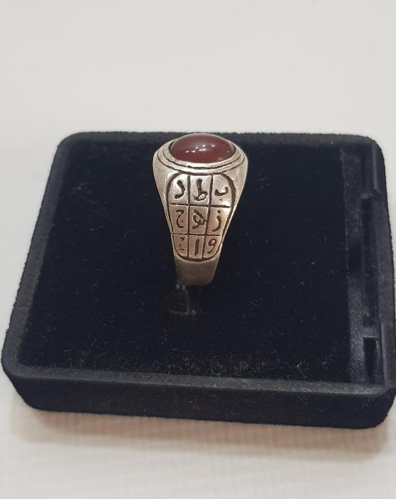 OSMANLI DÖNEMİ AKİK TAŞLI, EBCEDLİ ÜMÜŞ TILSIM YÜZÜK