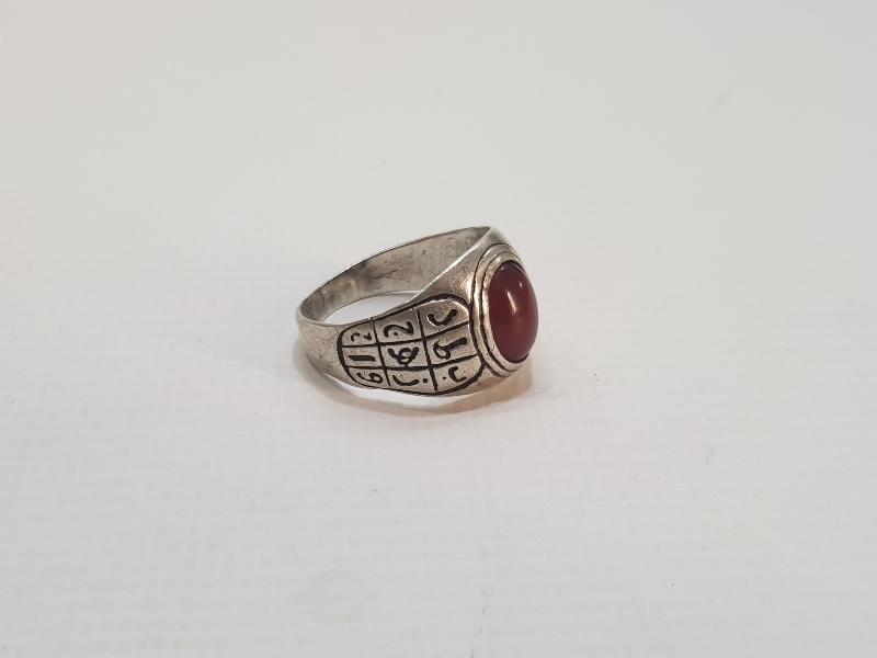 OSMANLI DÖNEMİ AKİK TAŞLI, EBCEDLİ ÜMÜŞ TILSIM YÜZÜK