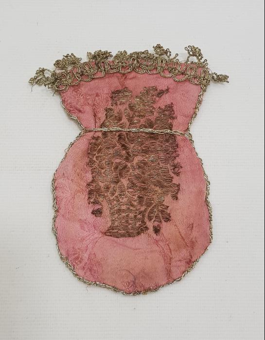 OSMANLI DÖNEMİ ALTIN SIRMA İŞLEMELİ GELİN KESESİ