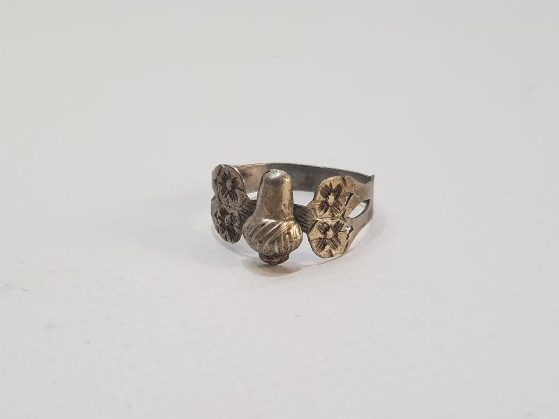 OSMANLI DÖNEMİ TEKKE İŞİ SİKKE FORMLU GÜMÜŞ YÜZÜK