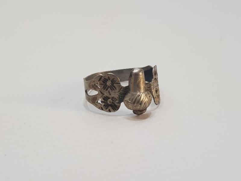 OSMANLI DÖNEMİ TEKKE İŞİ SİKKE FORMLU GÜMÜŞ YÜZÜK