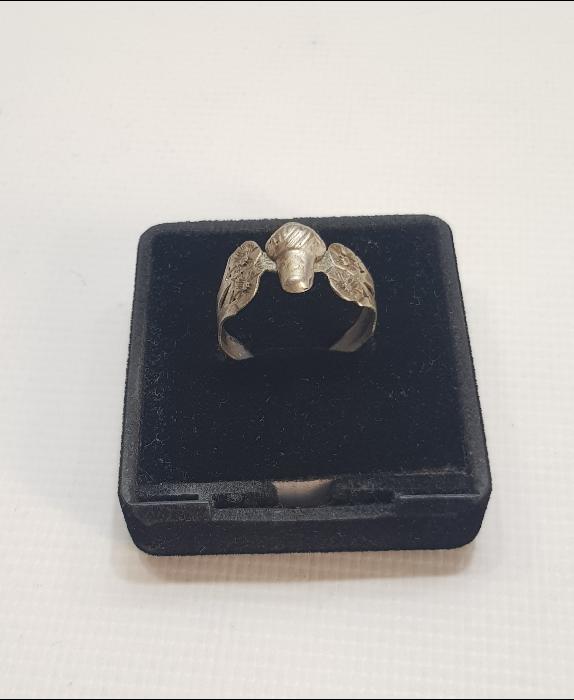 OSMANLI DÖNEMİ TEKKE İŞİ SİKKE FORMLU GÜMÜŞ YÜZÜK