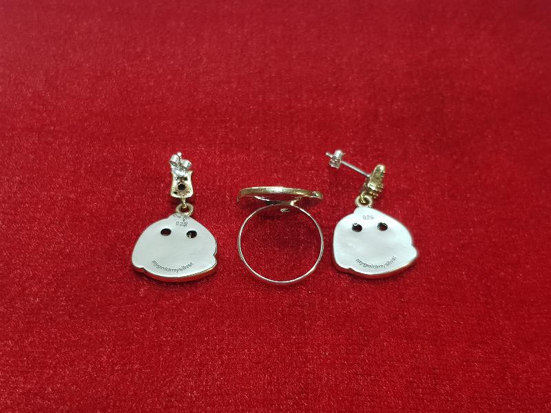 VAV HARFİ TEMALI GÜMÜŞ TAKI SETİ