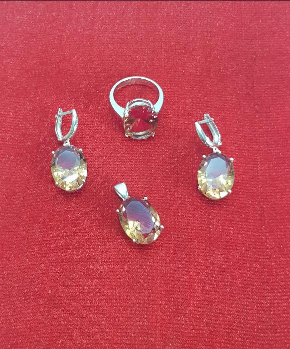 ZULTANİT TAŞLI GÜMÜŞ TAKI SETİ