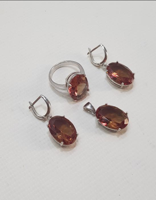 ZULTANİT TAŞLI GÜMÜŞ TAKI SETİ