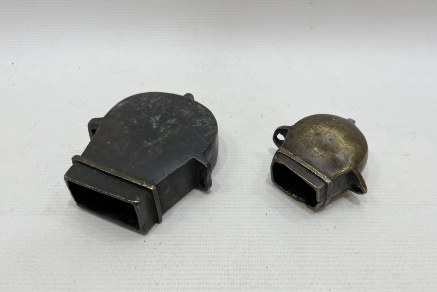 OSMANLI DÖNEMİ 2 ADET BRONZ PİŞTOV ÇAPUTLUĞU