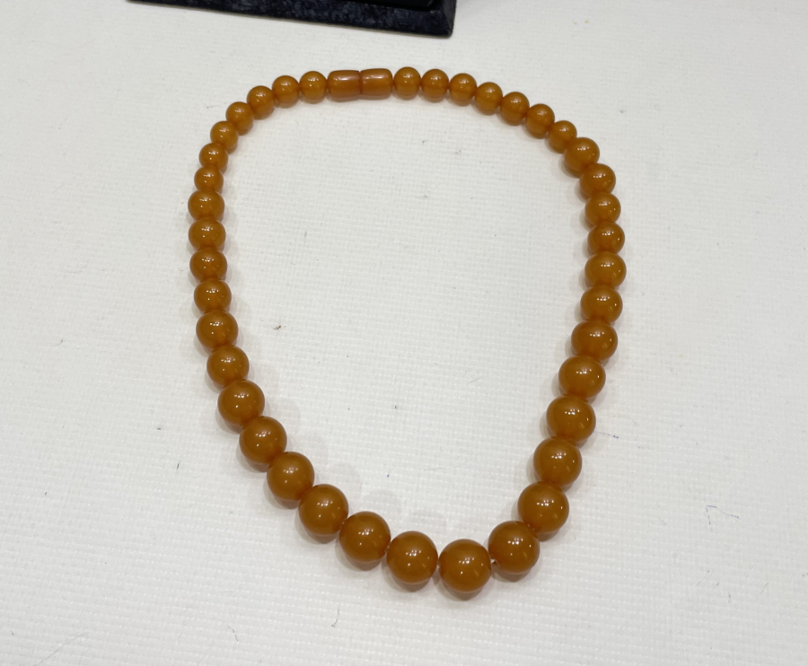 OSMANLI DÖNEMİ BÜYÜK HABBELİ SECCAR DAMLA KEHRİBAR GERDANLIK