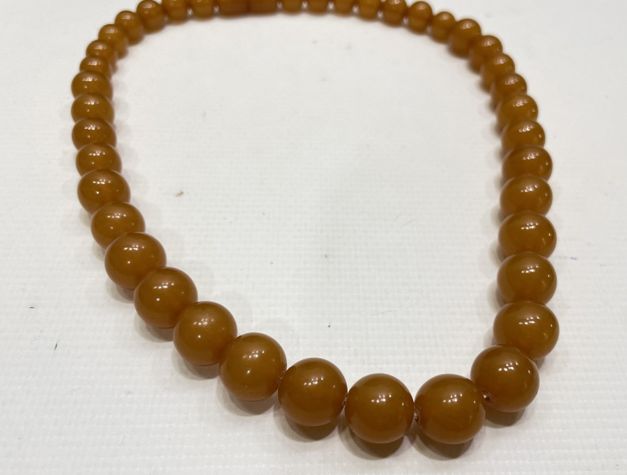 OSMANLI DÖNEMİ BÜYÜK HABBELİ SECCAR DAMLA KEHRİBAR GERDANLIK