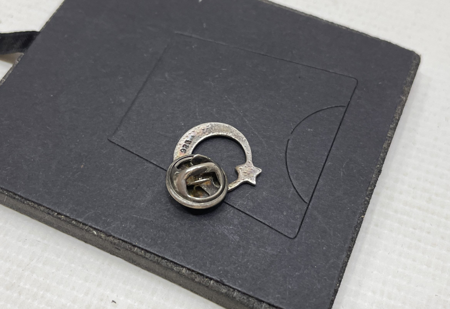 AY YILDIZLI GÜMÜŞ ANTİKA ROZET