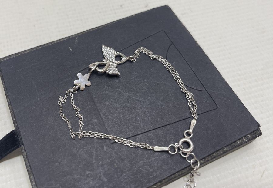 KELEBEKLİ GÜMÜŞ BİLEKLİK