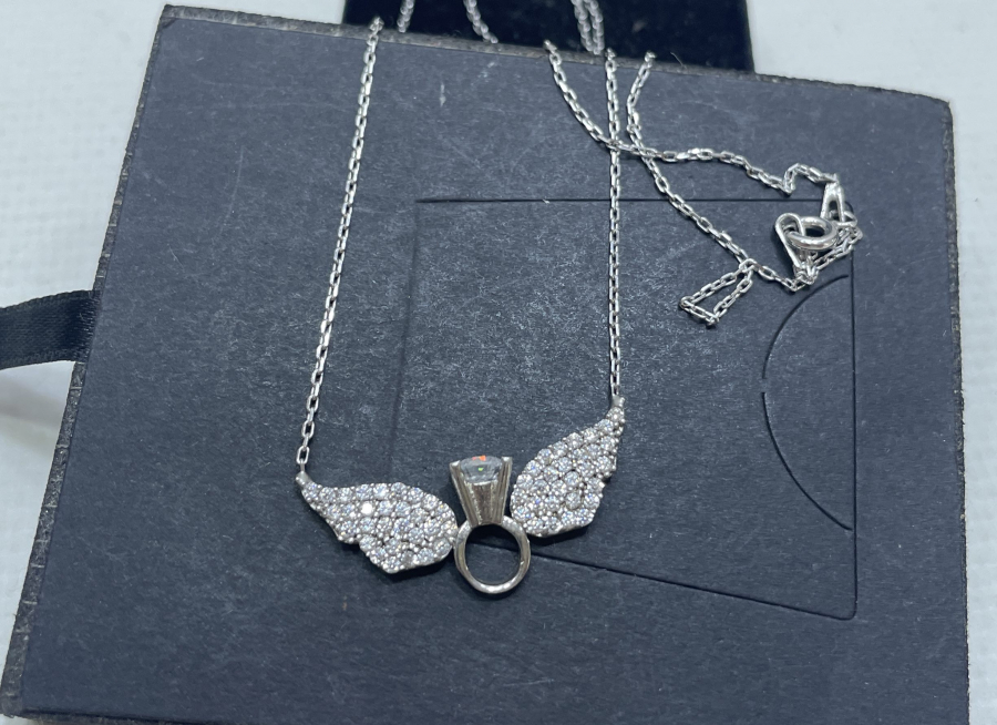 MELEK FORMLU GÜMÜŞ KOLYE UCU