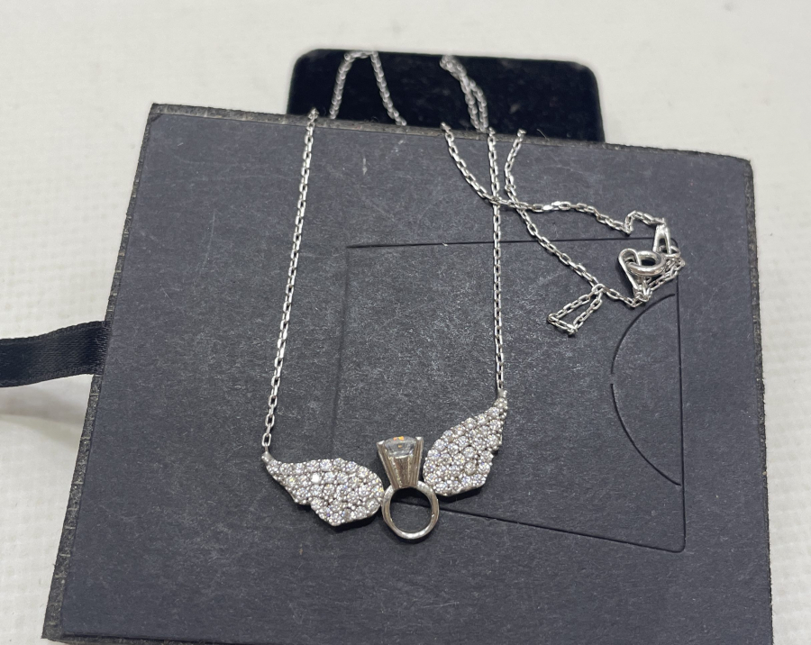 MELEK FORMLU GÜMÜŞ KOLYE UCU