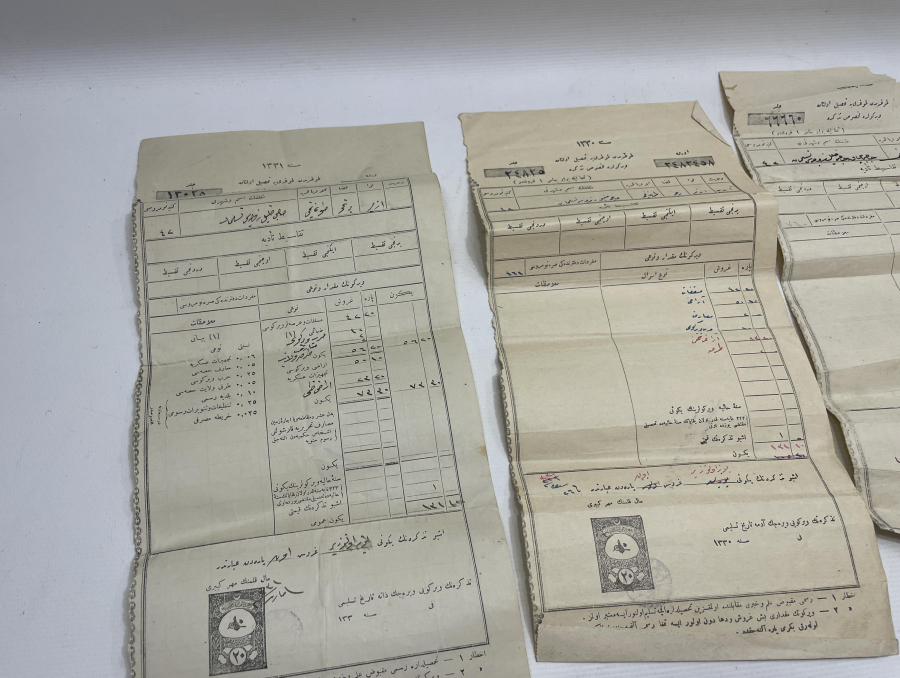 ORJİNAL OSMANLI PULLARIYLA EFEMERA LOTU