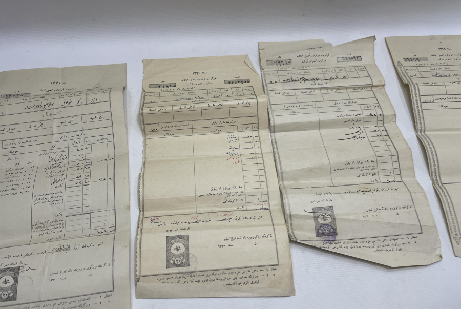 ORJİNAL OSMANLI PULLARIYLA EFEMERA LOTU