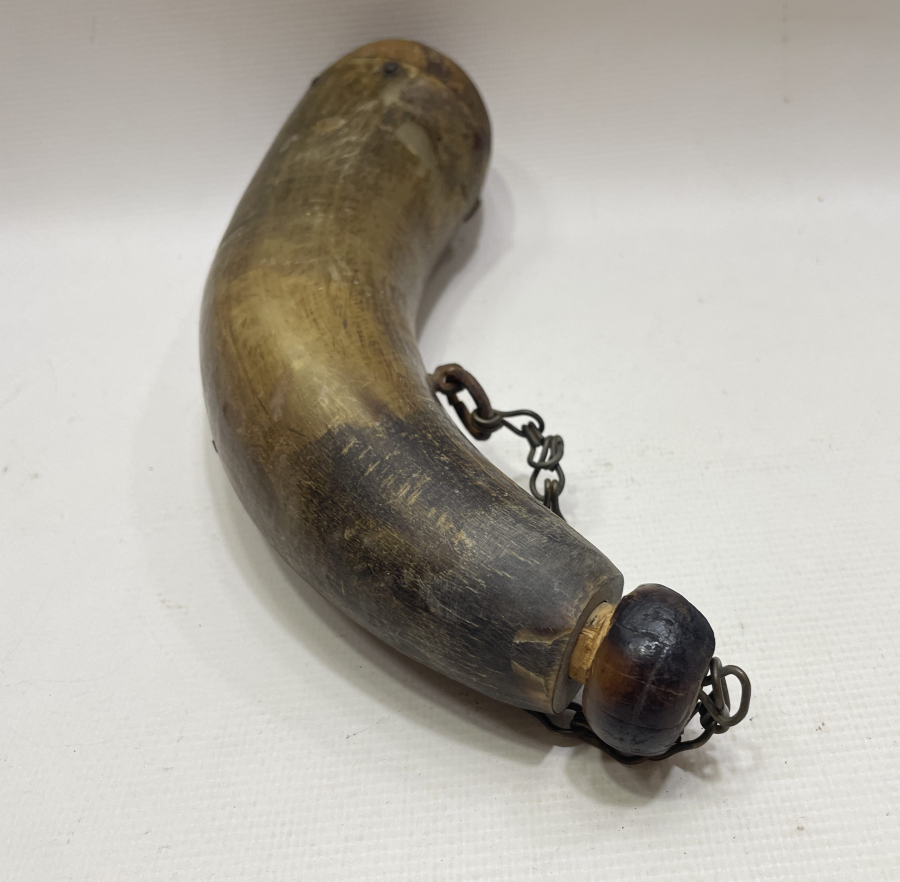 OSMANLI DÖNEMİ BOYNUZDAN MAMUL BÜYÜK BOY BARUTLUK