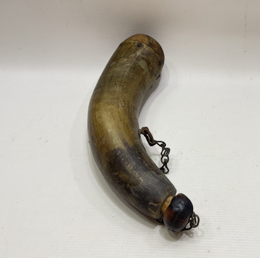 OSMANLI DÖNEMİ BOYNUZDAN MAMUL BÜYÜK BOY BARUTLUK