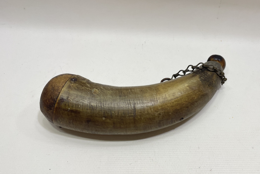 OSMANLI DÖNEMİ BOYNUZDAN MAMUL BÜYÜK BOY BARUTLUK