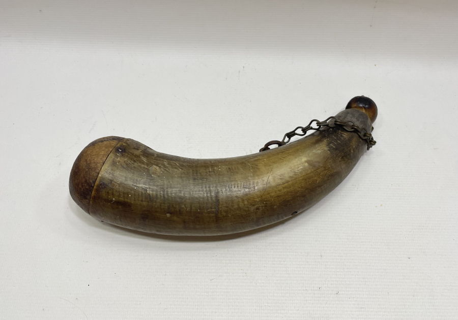 OSMANLI DÖNEMİ BOYNUZDAN MAMUL BÜYÜK BOY BARUTLUK