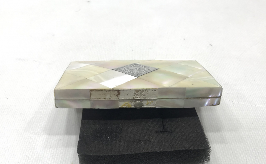 OSMANLI DÖNEMİ SEDEF VE GÜMÜŞ İŞÇİLİKLİ NADİR LEVANTEN İŞİ CÜZDAN