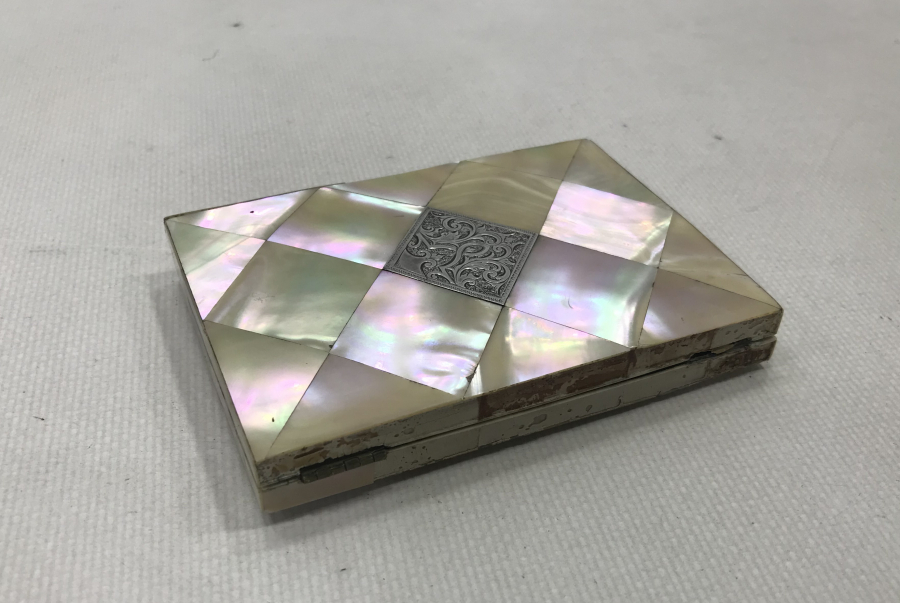 OSMANLI DÖNEMİ SEDEF VE GÜMÜŞ İŞÇİLİKLİ NADİR LEVANTEN İŞİ CÜZDAN