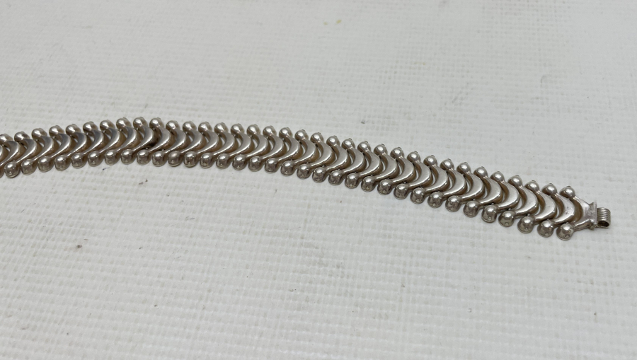 ÖZEL YAPIM BAKLALI GÜMÜŞ BİNDALLI BİLEKLİĞİ