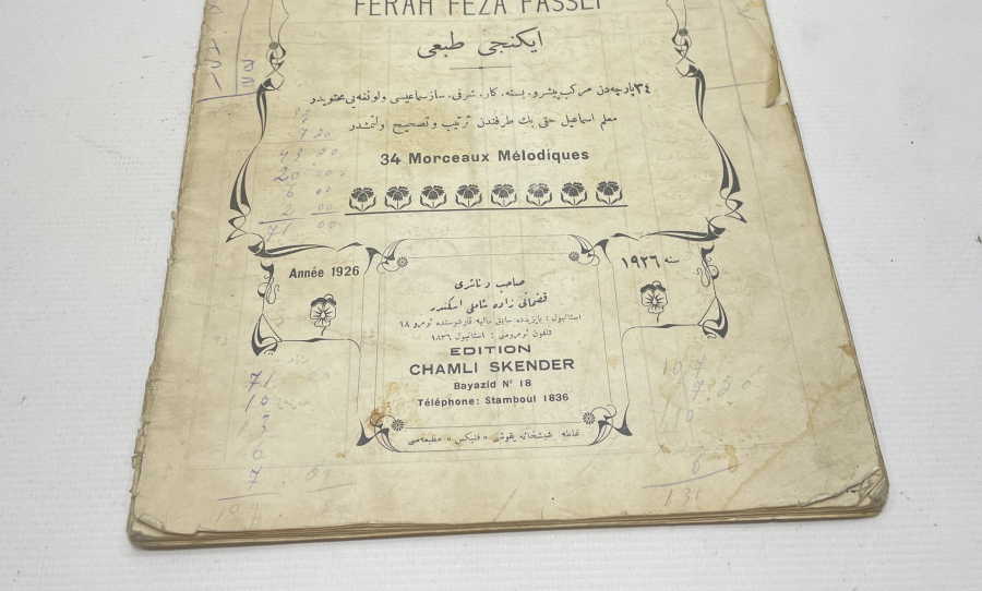 OSMANLI DÖNEMİ ŞAMLI İSKENDER NOTA KİTABI