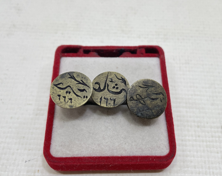 OSMANLI DÖNEMİ EL KAZIMA 3 ADET ŞAHIS MÜHRÜ LOTU