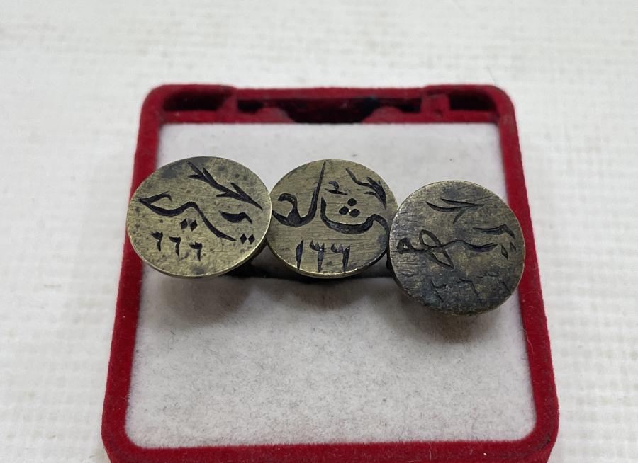 OSMANLI DÖNEMİ EL KAZIMA 3 ADET ŞAHIS MÜHRÜ LOTU