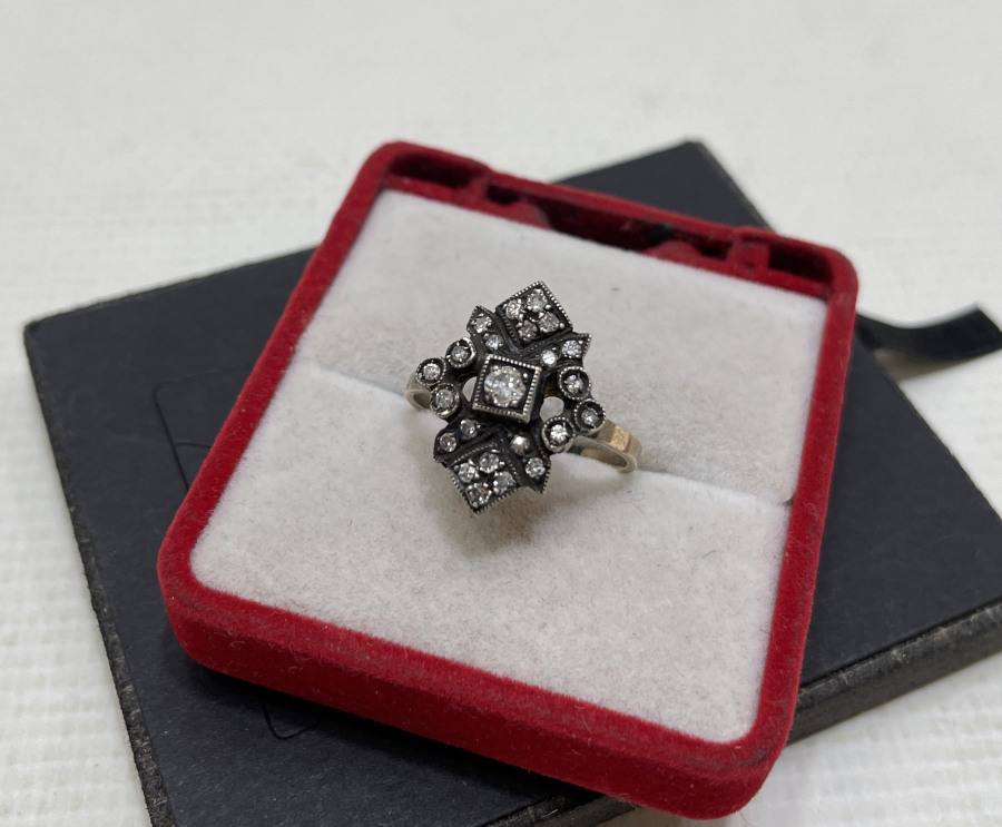 ÖZEL YAPIM ANTİKA ELMAS YÜZÜK