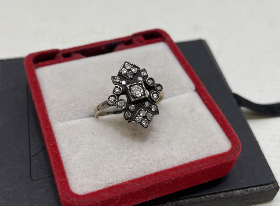 ÖZEL YAPIM ANTİKA ELMAS YÜZÜK