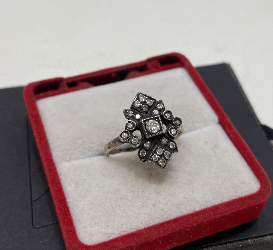 ÖZEL YAPIM ANTİKA ELMAS YÜZÜK