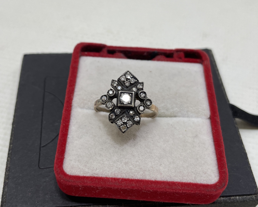 ÖZEL YAPIM ANTİKA ELMAS YÜZÜK